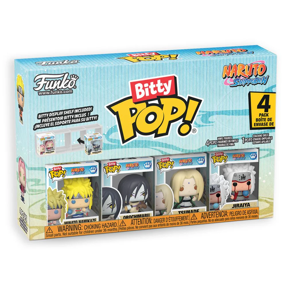 Naruto: Shippuden - Tsunade, Minato Namikaze, Orochimaru & Jiraiya Bitty Pop! Vinyl 4 Pack - Image 2