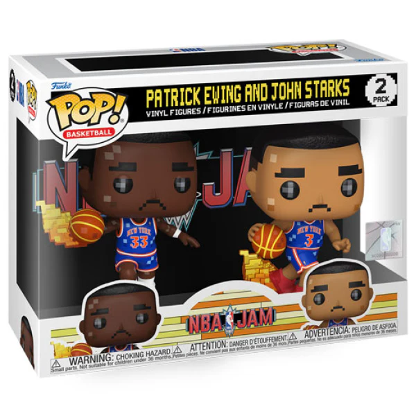 NBA Basketball: Jam - Patrick Ewing & John Starks 8-Bit Pop! Vinyl 2-Pack - Image 2