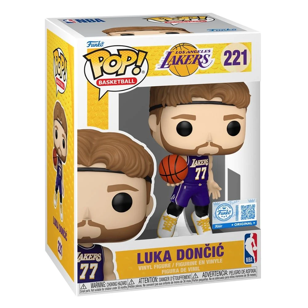 NBA Basketball: Lakers - Luka Doncic (Purple Jersey) US Exclusive Pop! Vinyl - Image 2