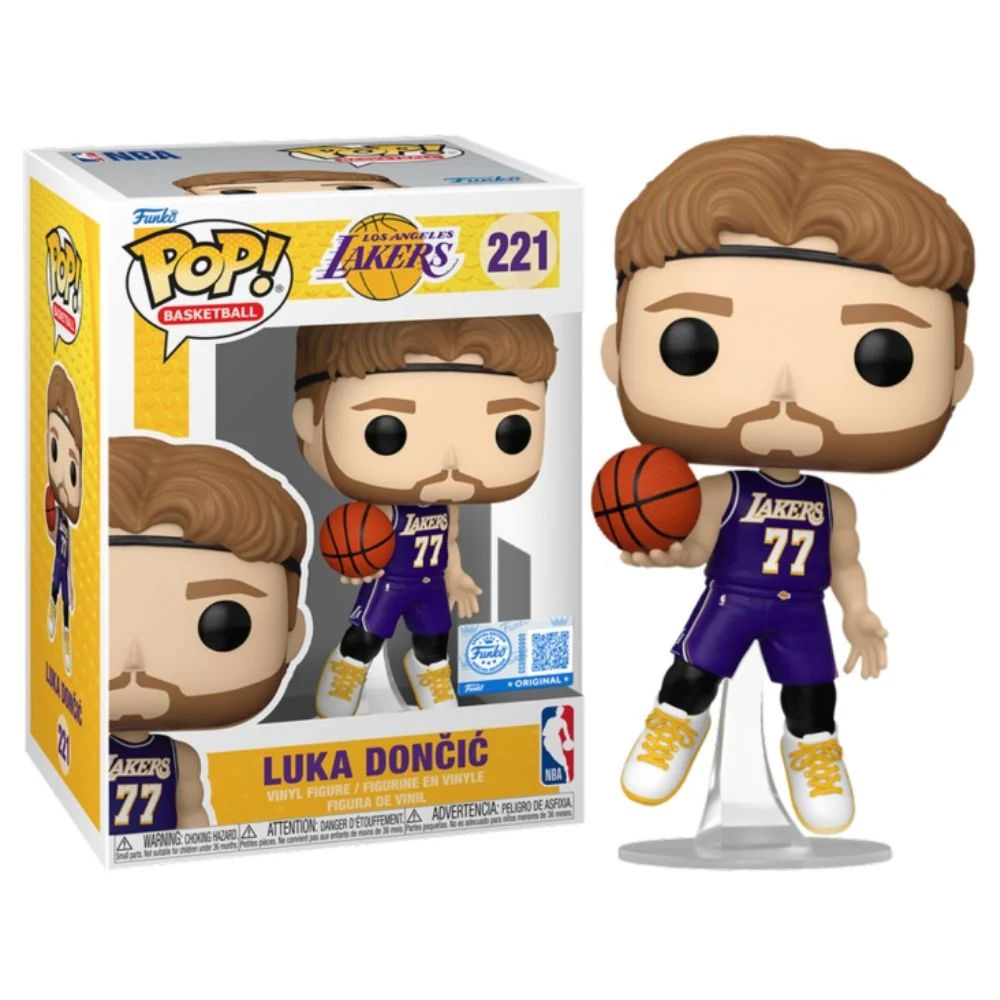 NBA Basketball: Lakers - Luka Doncic (Purple Jersey) US Exclusive Pop! Vinyl - Image 3