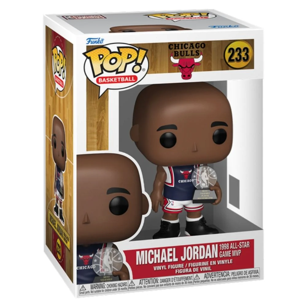 NBA Basketball - Michael Jordan (Chicago Bulls) 1998 All-Star Game MVP Pop! Vinyl - Image 2