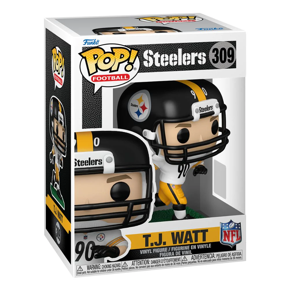 NFL Football - TJ Watt (Away Uniform) Pittsburgh Steelers Pop! Vinyl - Image 2