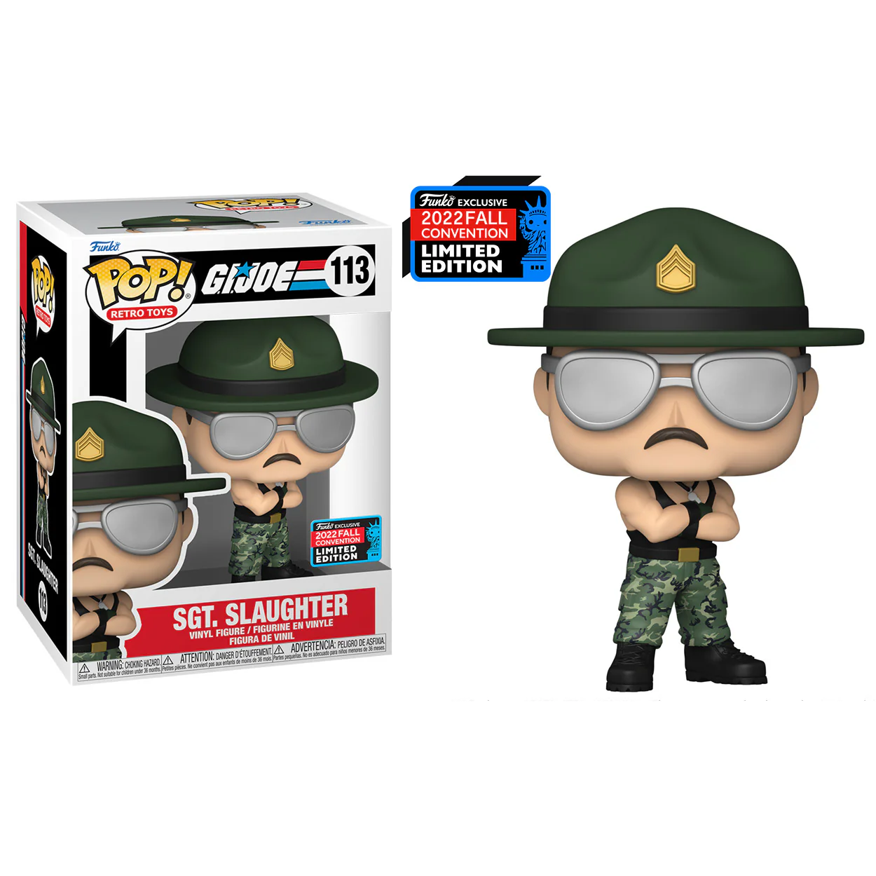 NYCC 2022 - G.I. Joe - Sergeant Slaughter US Exclusive Pop! Vinyl - Image 2