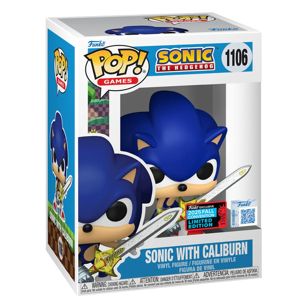 NYCC 2025 - Sonic The Hedgehog - Sonic with Caliburn US Exclusive Pop! Vinyl - Image 2