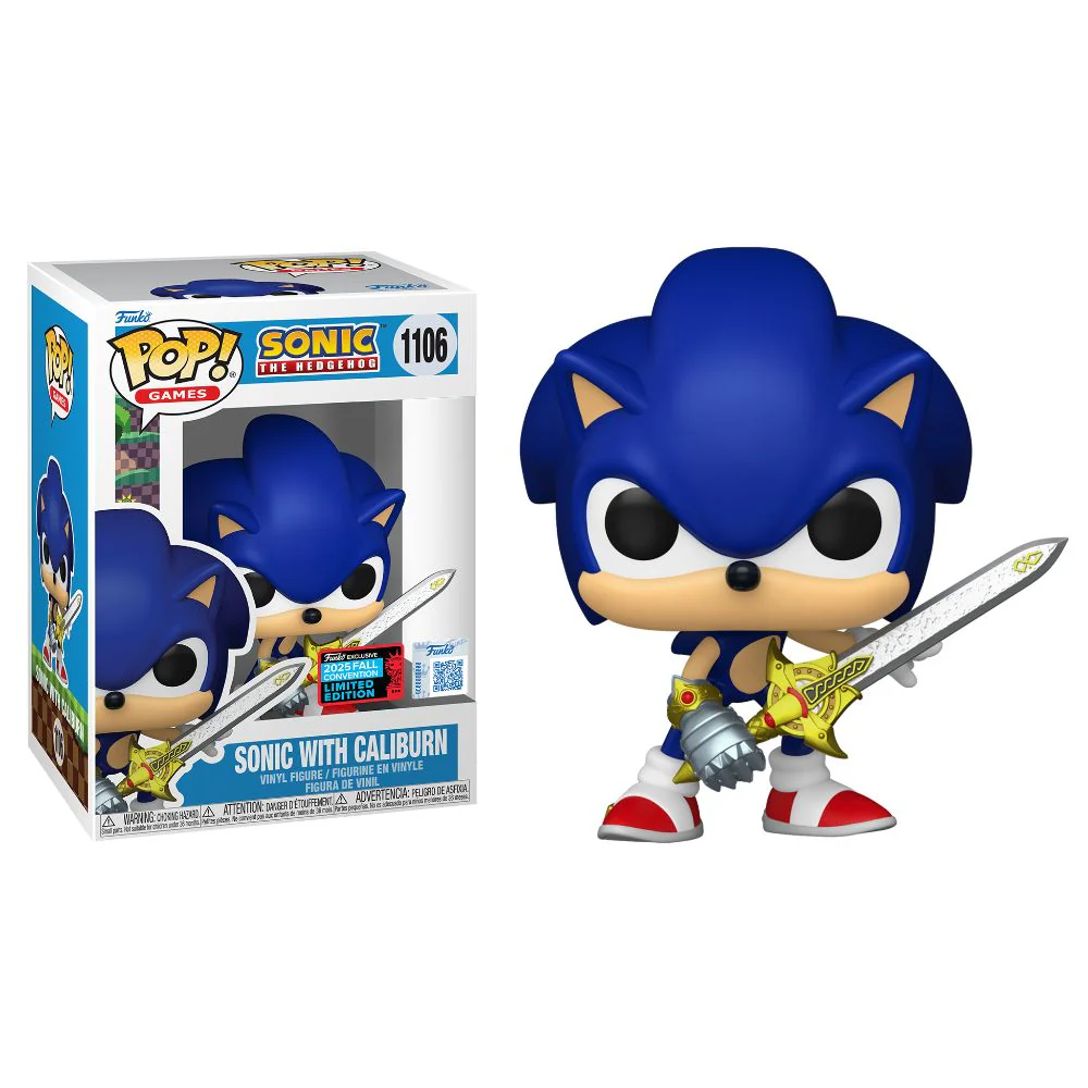 NYCC 2025 - Sonic The Hedgehog - Sonic with Caliburn US Exclusive Pop! Vinyl - Image 3