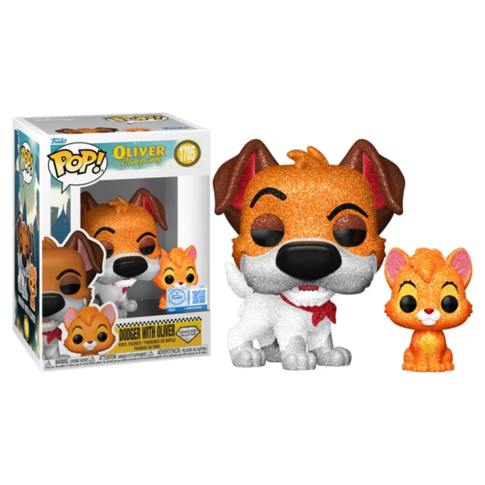 Oliver & Company (1988) - Dodger with Oliver Diamond Glitter Pop! Vinyl - Image 3