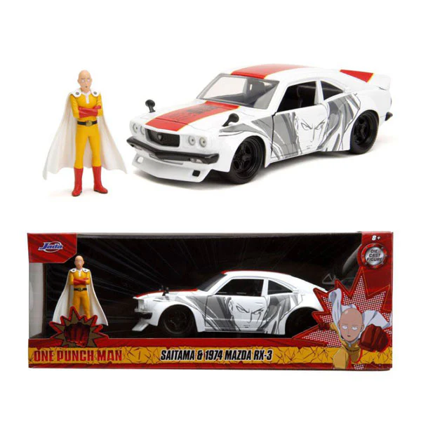 One Punch Man - Saitama & 1974 Mazda RX-3 1:24 Scale Set - Image 8