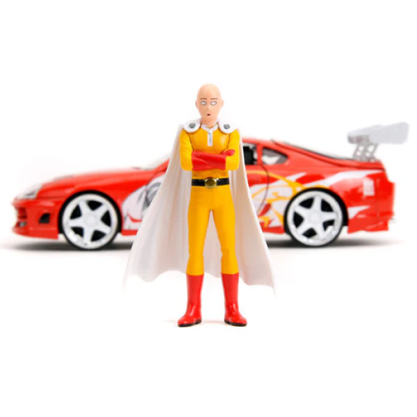 One Punch Man - Saitama with 1995 Toyota Supra V2 1:24 Scale Diecast Vehicle - Image 3