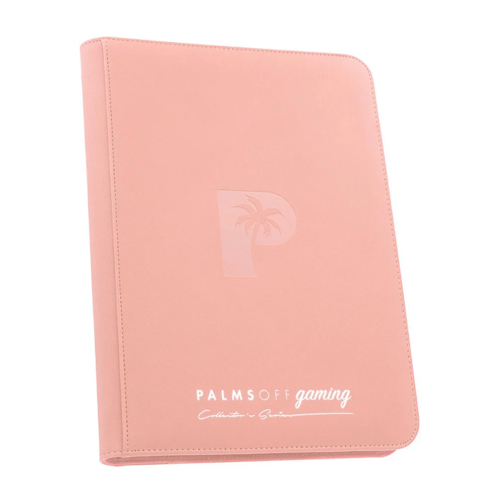 Palms Off Collector's 9 Pocket Zip Trading Card Binder - PINK