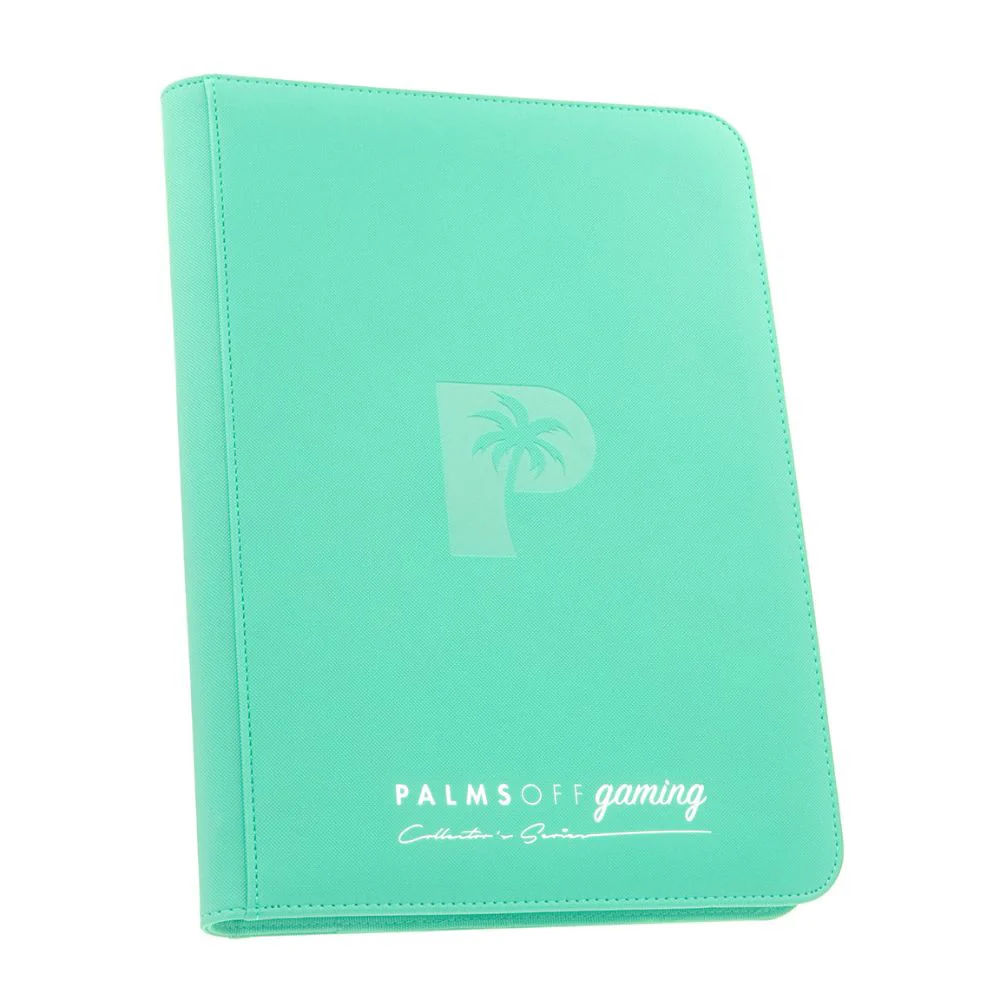 Palms Off Collector's Series 9 Pocket Zip Turquoise Trading Card Binder