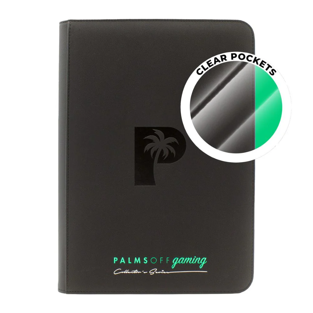 Palms Off Collector's Series Top Loader 9 Pocket Zip Binder - Black
