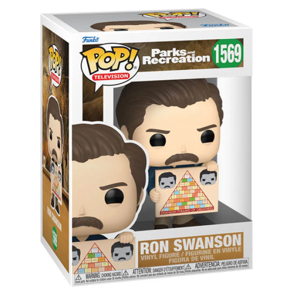Parks and Recreation 15th Anniversary - Ron Swanson with Pyramid of Greatness Pop! Vinyl - Image 2