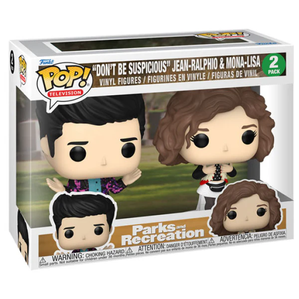 Parks and Recreation 15th Anniversary - "Don't Be Suspicious" Jean-Ralphio & Mona-Lisa Pop! Vinyl 2-Pack - Image 2