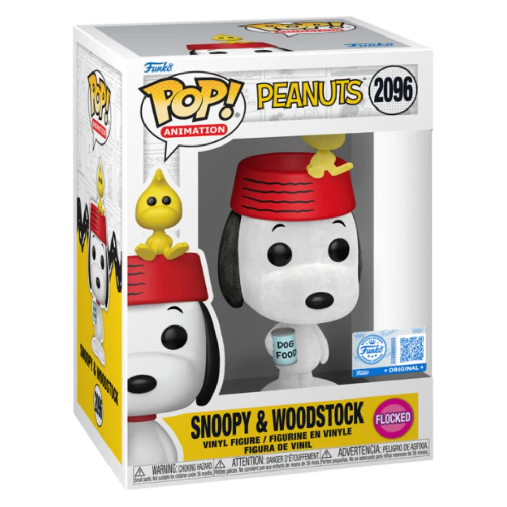Peanuts - Snoopy with Woodstock Flocked Pop! Vinyl - Image 2