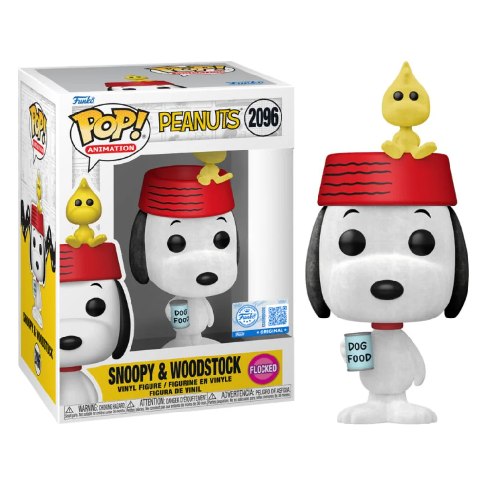 Peanuts - Snoopy with Woodstock Flocked Pop! Vinyl - Image 3
