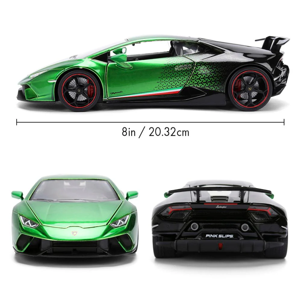 Pink Slips - 1:24 - Lamborghini Huracan (Green) Diecast Vehicle - Image 9