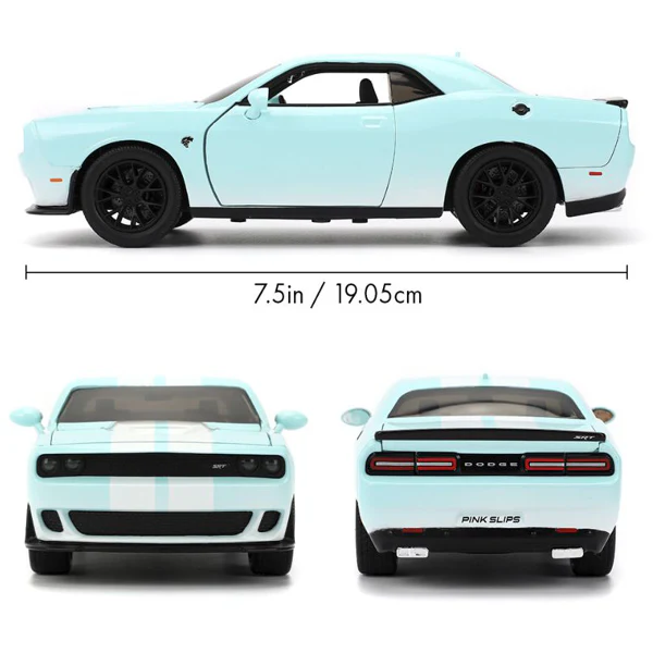 Pink Slips - 1:24 Scale 2015 Dodge Challenger SRT Hellcat Diecast Vehicle - Image 7