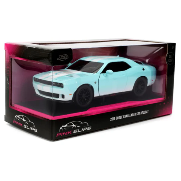 Pink Slips - 1:24 Scale 2015 Dodge Challenger SRT Hellcat Diecast Vehicle - Image 9