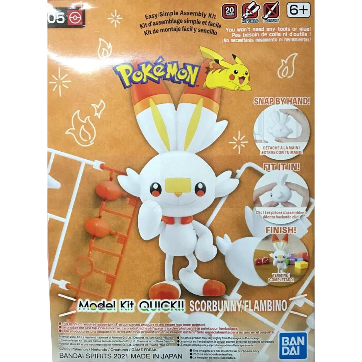 Pokemon Model Kit Quick!! 05 Scorbunny - Image 7