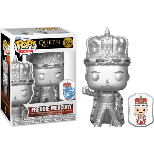 Queen - Freddie Mercury King US Exclusive Pop! Vinyl with pin - Image 3