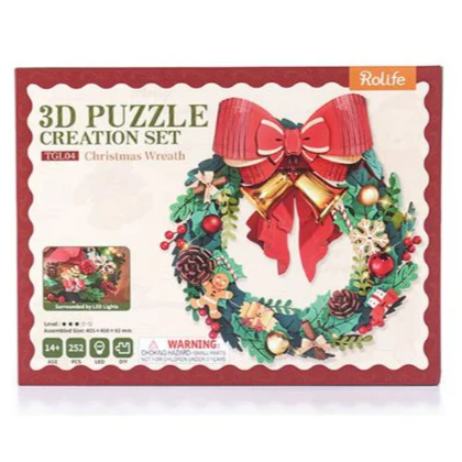 Robotime - DIY 3D Christmas Wreath - Image 4