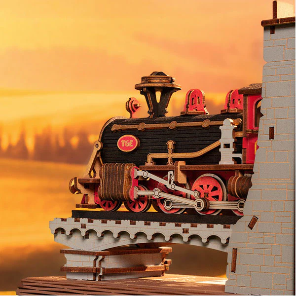 Robotime - DIY Bookends Century Train - Image 8