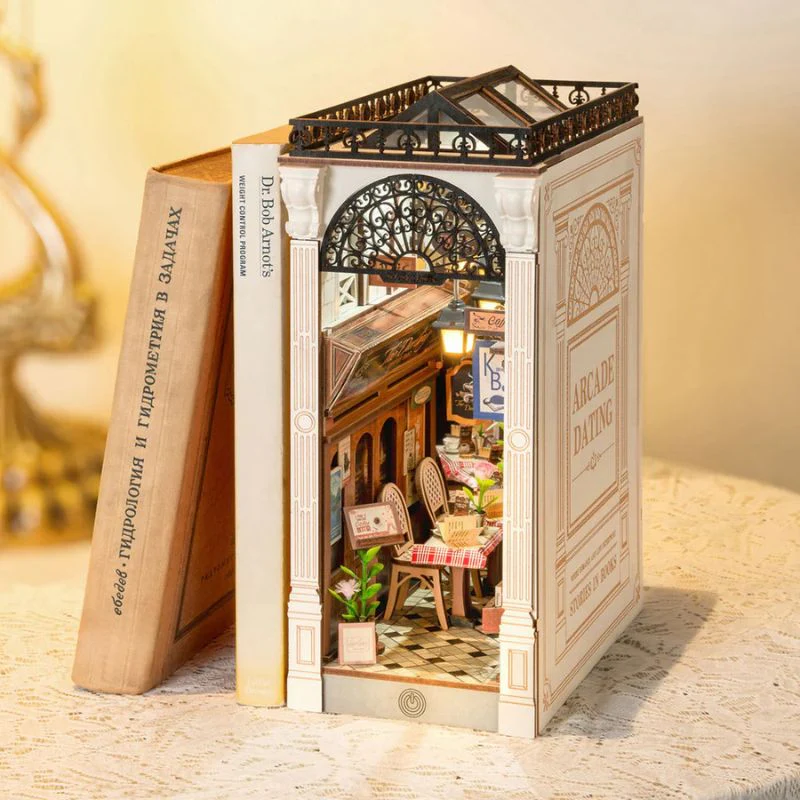 Robotime DIY Bookends Kit Arcade Dating - Image 3