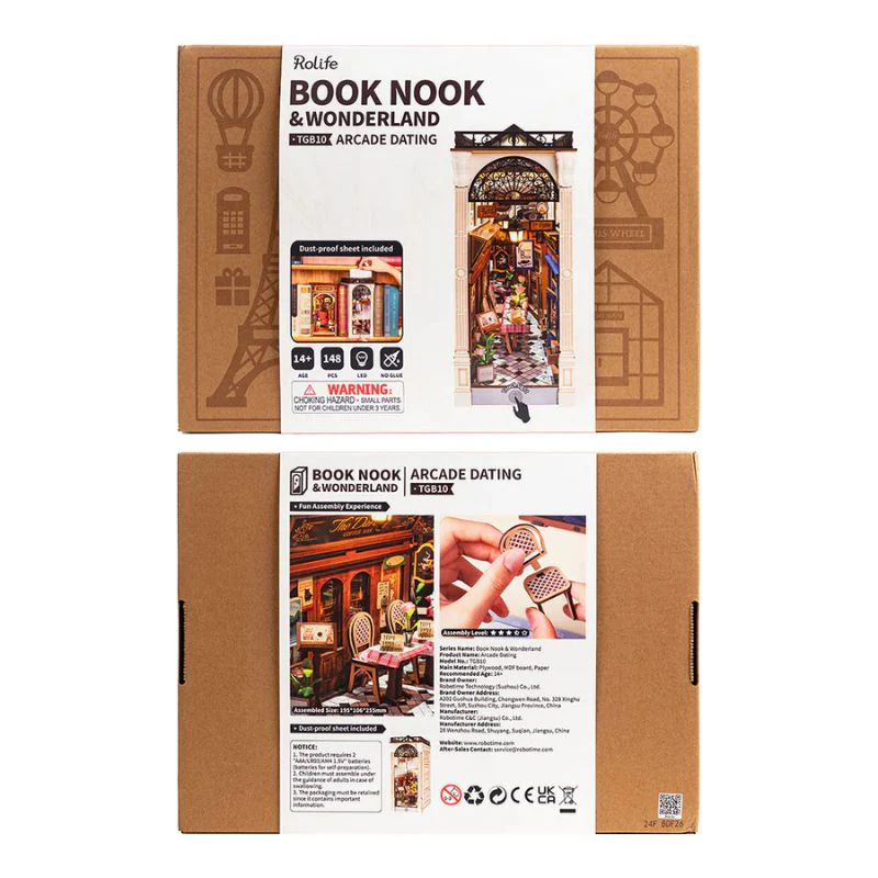 Robotime DIY Bookends Kit Arcade Dating - Image 5