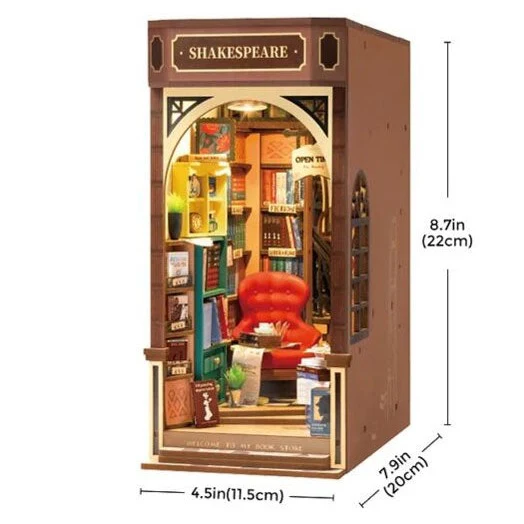 Robotime DIY Book Nook Kit Shakespeare Bookstore - Image 2