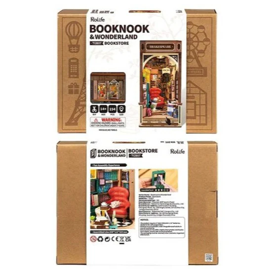 Robotime DIY Book Nook Kit Shakespeare Bookstore - Image 3