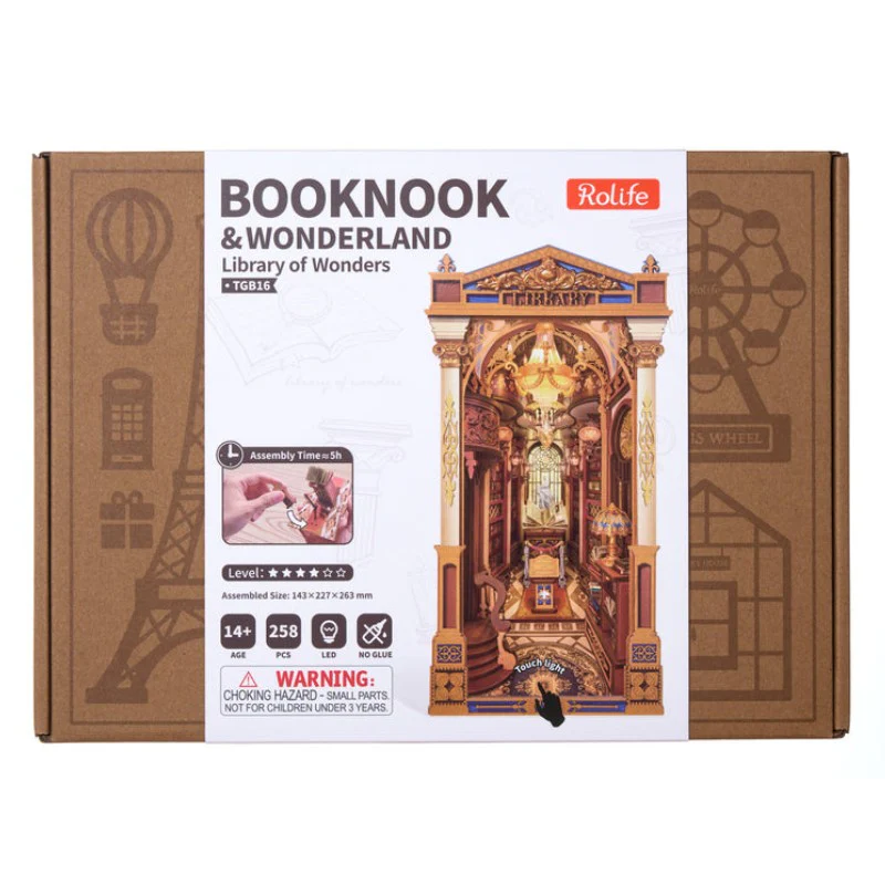 Robotime - DIY Bookends Kit Library of Wonders - Image 2