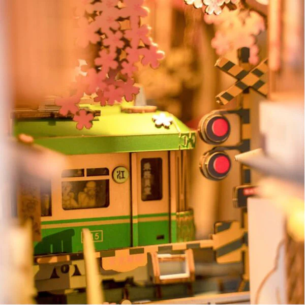 Robotime DIY Book Nook Kit Sakura Densya - Image 3
