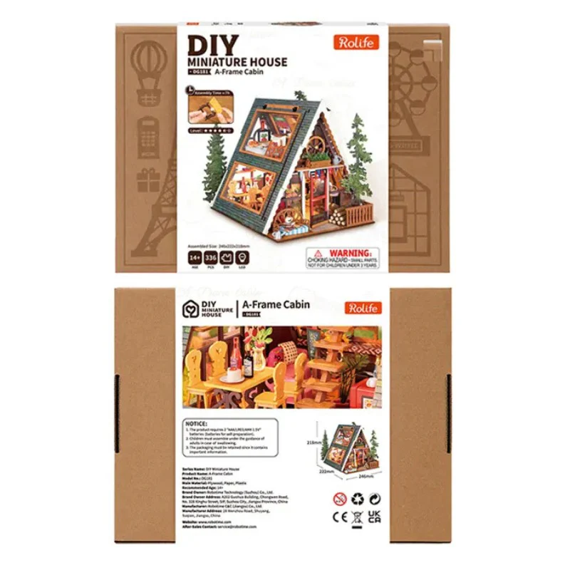 Robotime - DIY Mini House A-Frame Cabin - Image 2
