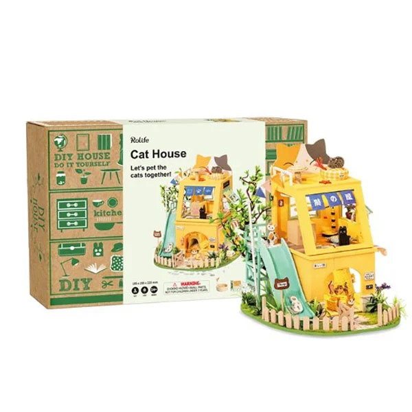 Robotime DIY Mini House Cat House - Image 2