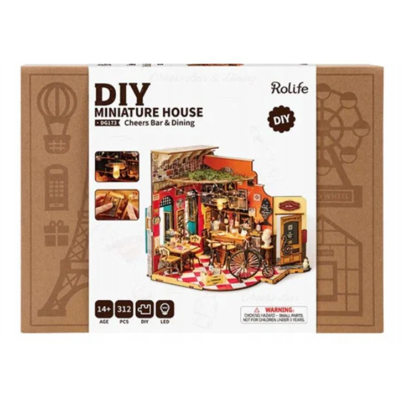 Robotime DIY Mini House Cheers Bar & Dining - Image 2