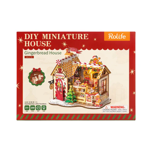 Robotime DIY Mini House Gingerbread House - Image 3