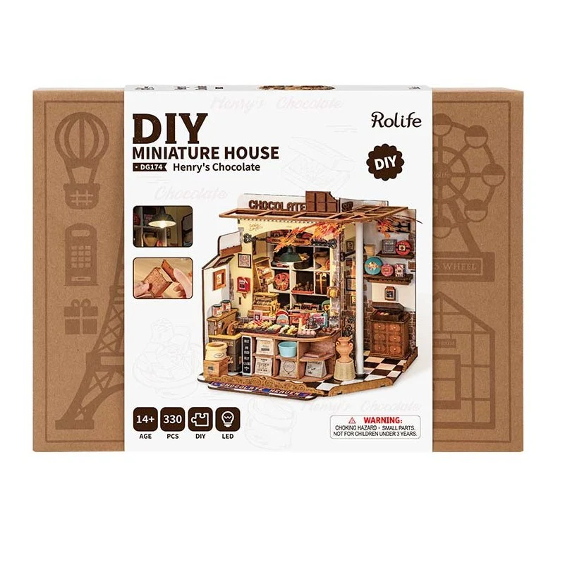 Robotime DIY Mini House Henry's Chocolate - Image 2