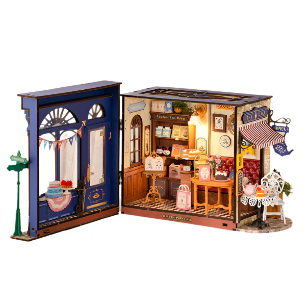 Robotime DIY Mini House Leisure Time Tea Room - Image 3