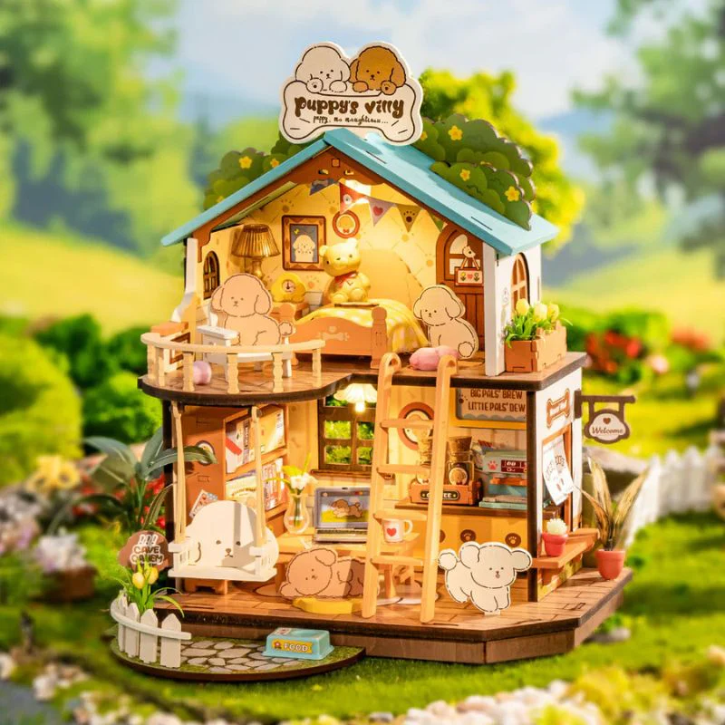 Robotime DIY Mini House Puppys Cozy Villa - Image 2
