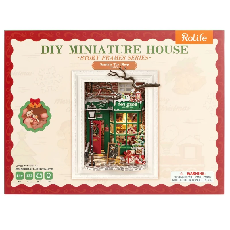Robotime DIY Mini House Santas Toy Shop - Image 2