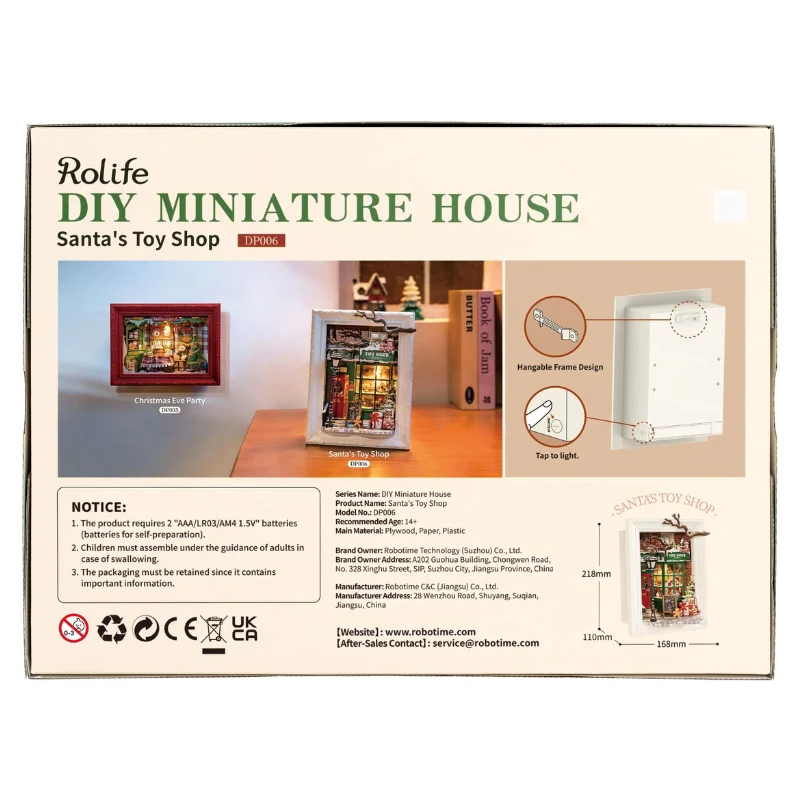Robotime DIY Mini House Santas Toy Shop - Image 3