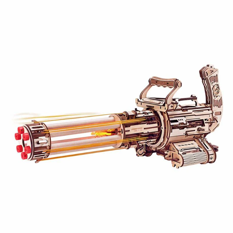 Robotime DIY Rotating Barrel Toy Machine Gun - Image 7
