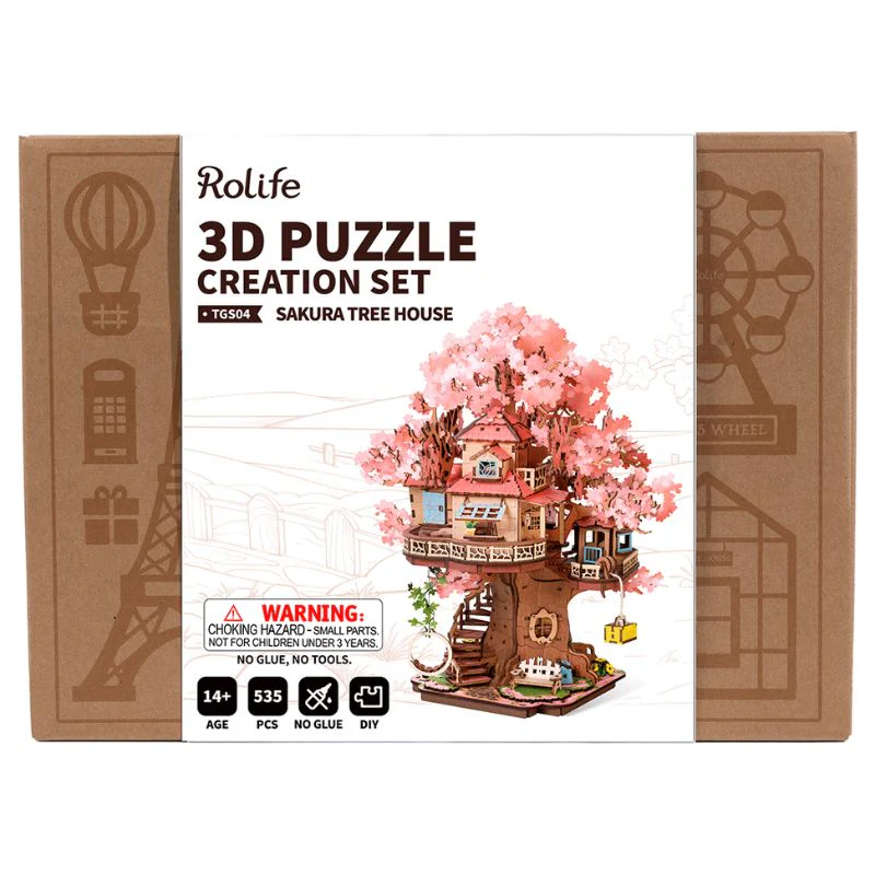 Robotime DIY Sakura Tree House - Image 2