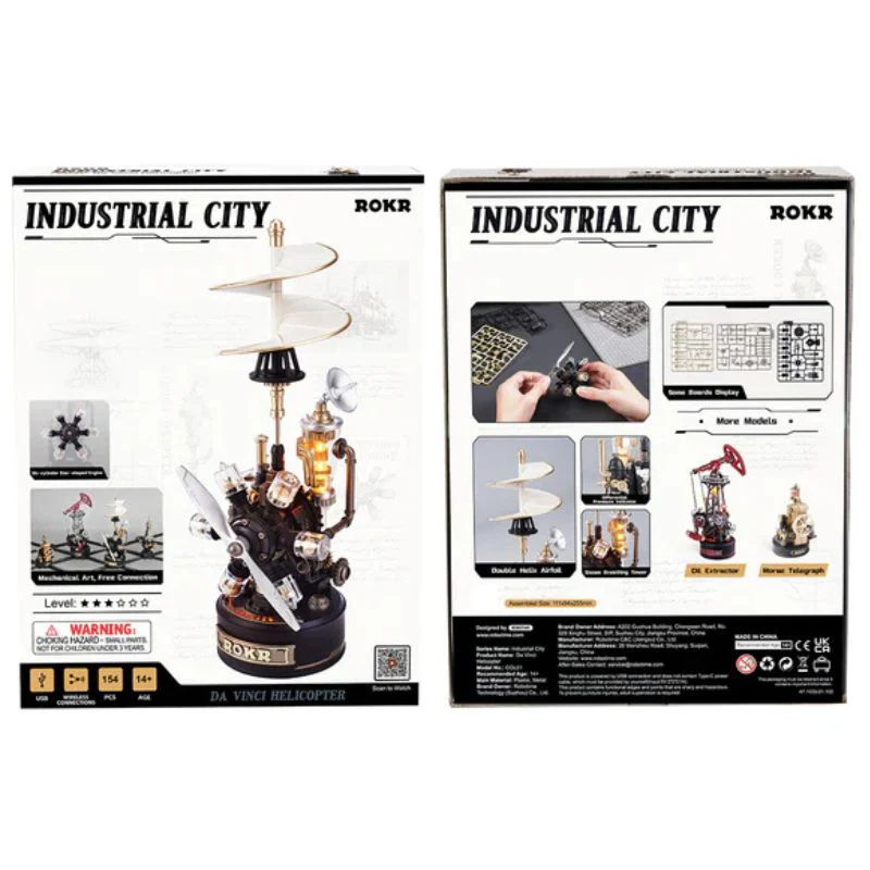 Robotime - Industrial City Da Vinci Helicopter - Image 2