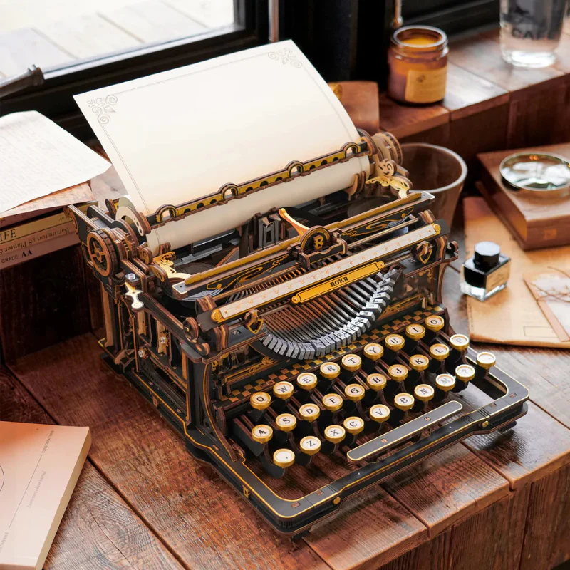 Robotime - Mechanical Models Typewriter Classic (Store Pickup Only) - Image 2