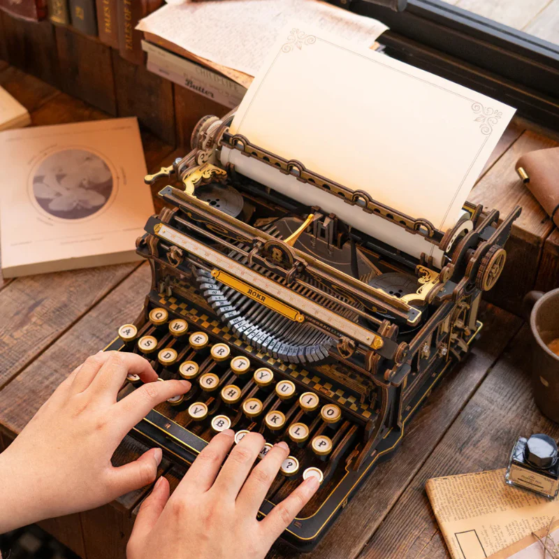 Robotime - Mechanical Models Typewriter Classic (Store Pickup Only) - Image 5