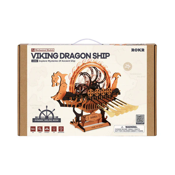 Robotime - Mechanical Models Viking Dragon Ship - Image 3