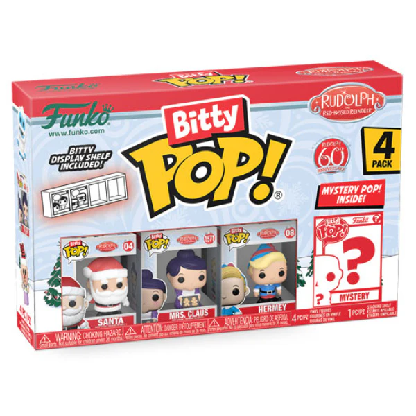 Rudolph - Santa Bitty Pop! Vinyl 4 Pack - Image 2