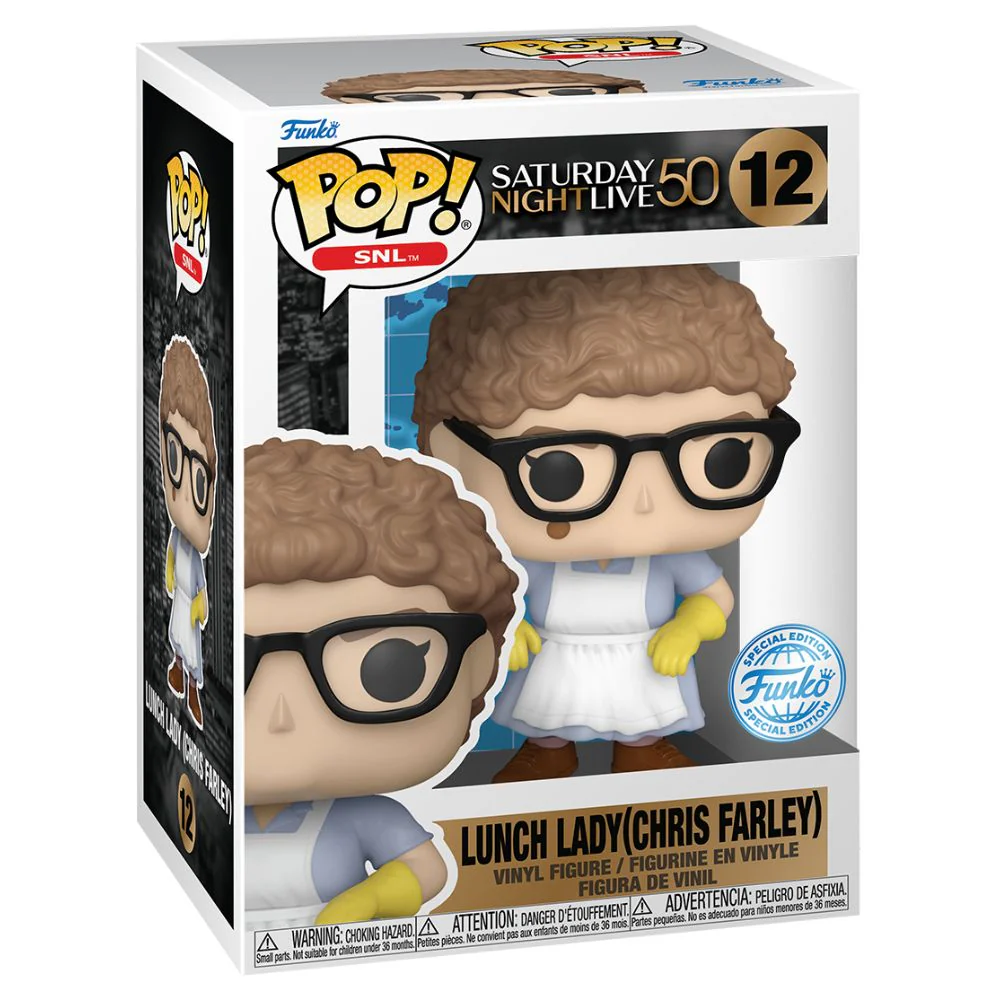 Saturday Night Live - 50th Anniversary - Lunch Lady (Chris Farley) US Exclusive Pop! Vinyl - Image 2