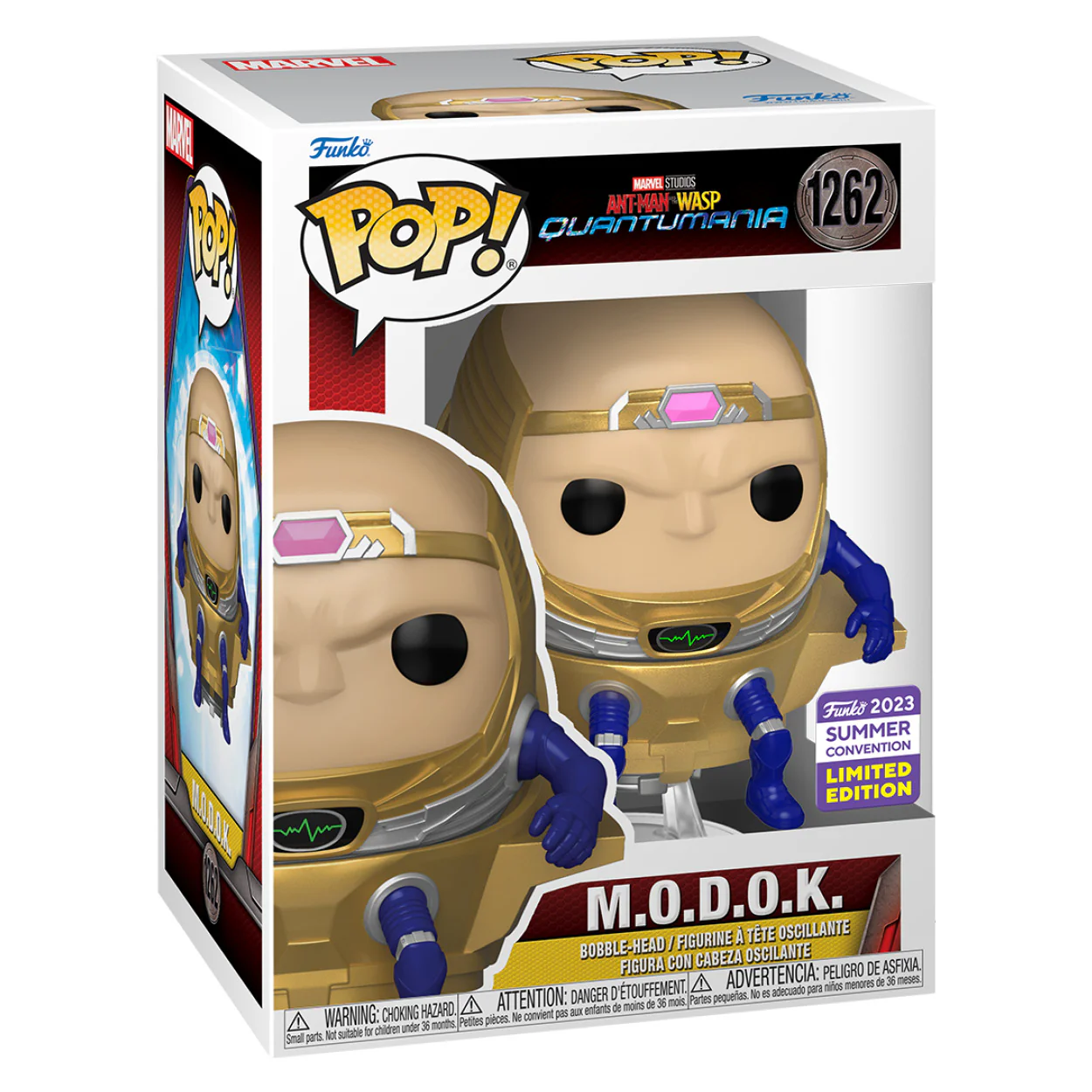 SDCC 2023 - Ant-Man and the Wasp - Quantumania - M.O.D.O.K Unmasked US Exclusive Pop! Vinyl - Image 2